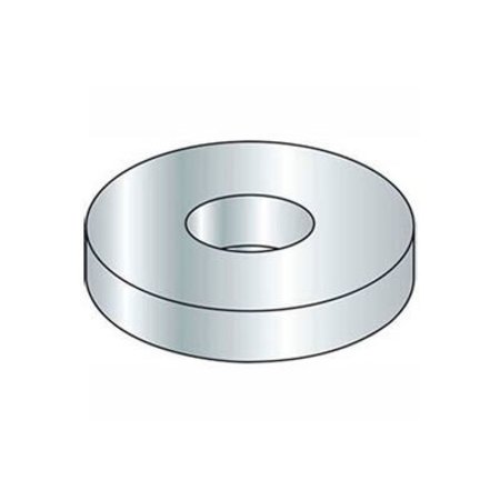 TITAN FASTENERS 1/4in Flat Washer - SAE - 9/32in I.D. - Steel - Zinc - Grade 2 - Pkg of 100 CCT04